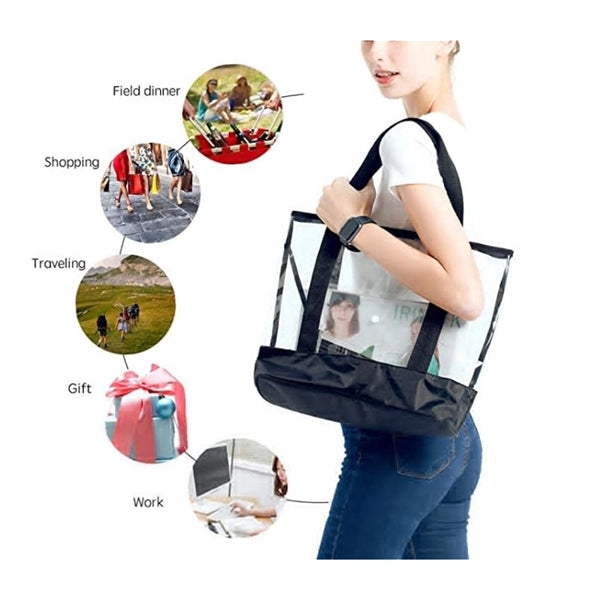 Two-Tone Clear Boat Tote Bag