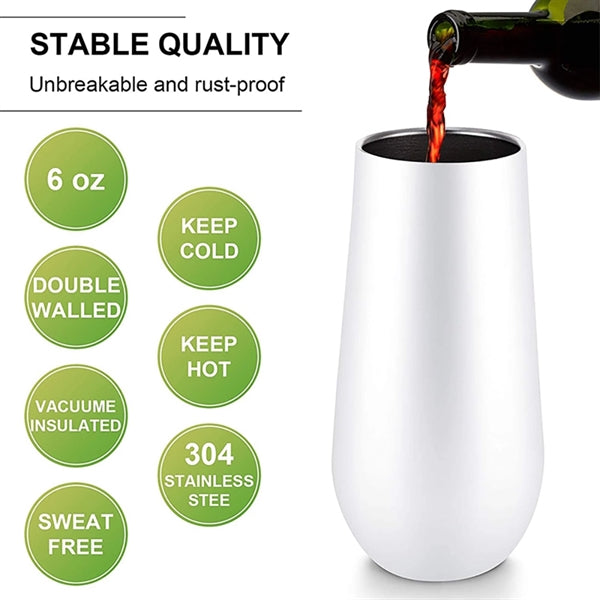 6Oz Stainless Steel Vacuum Insulated Wine Tumbler