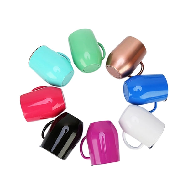 12Oz Stainless Steel Vacuum Insulated Wine Tumbler Handle