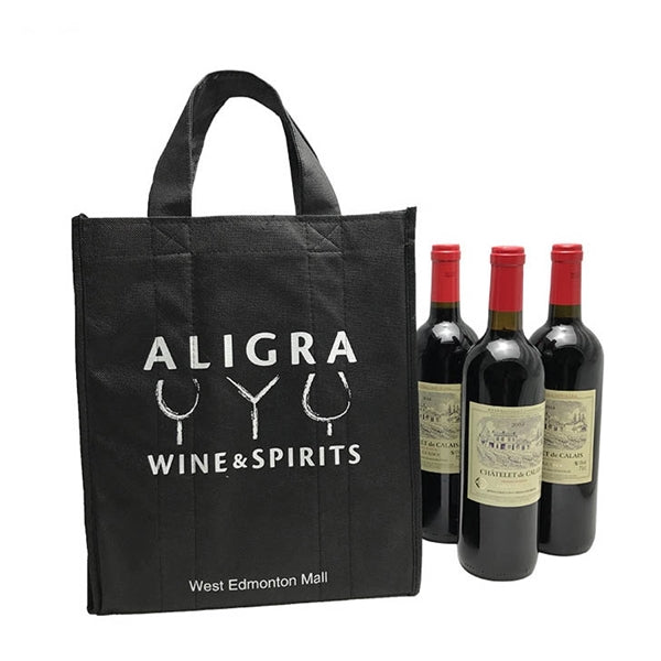 Non-Woven Polypropylene 6-Bottle Wine Tote Bag