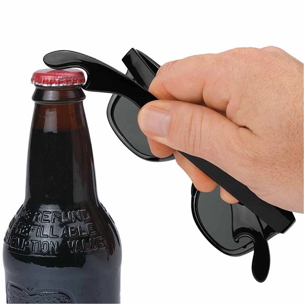 Wood Tone Sunglasses With Bottle Opener