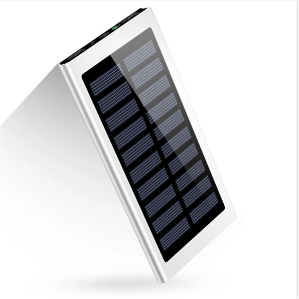 Dual USB 10000mAh Solar Power Bank With Flashlight