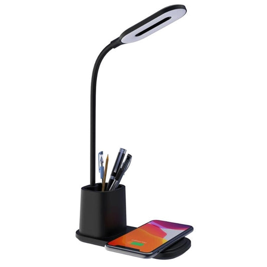 Brightness LED Desk Wireless Charger Lamp with Pen Holder