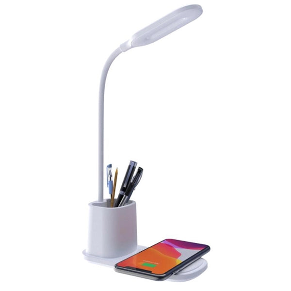 Brightness LED Desk Wireless Charger Lamp with Pen Holder