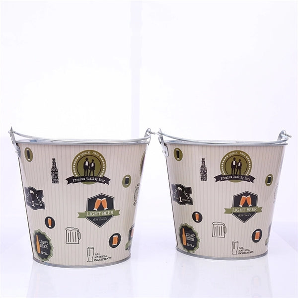 Tin Ice Bucket With Handle