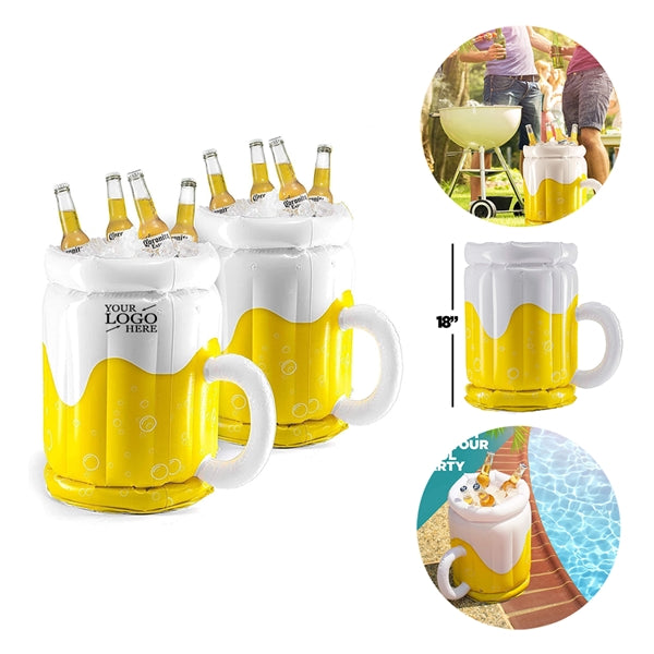 Inflatable Beer Mug Ice Bucket Party Drink Cooler Novelty