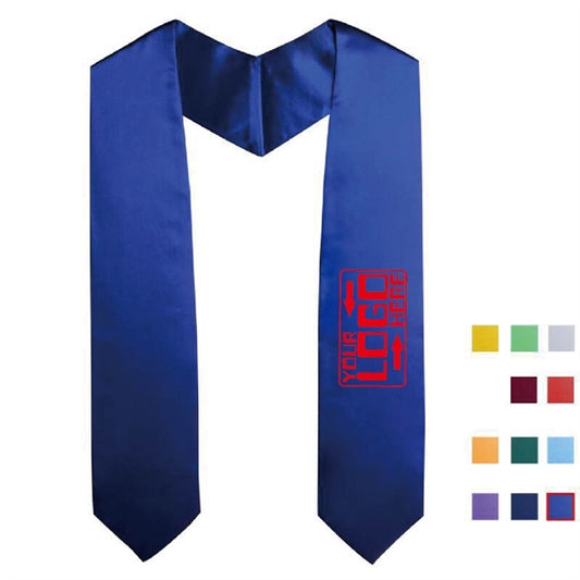 Embroidered Unisex Adult Plain Graduation Stole Sash