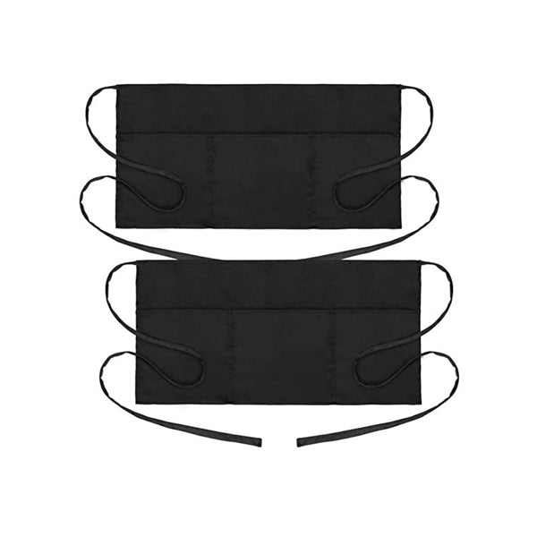 Durable Three-Pocket Half Waiter Apron with Adjustable Waist