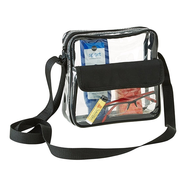 Clear PVC Transparent Cosmetic Makeup Crossbody Bag