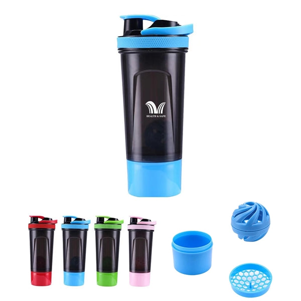 BlenderBottle Shaker Bottle 23.7OZ /Mixer Ball /Storage Jars