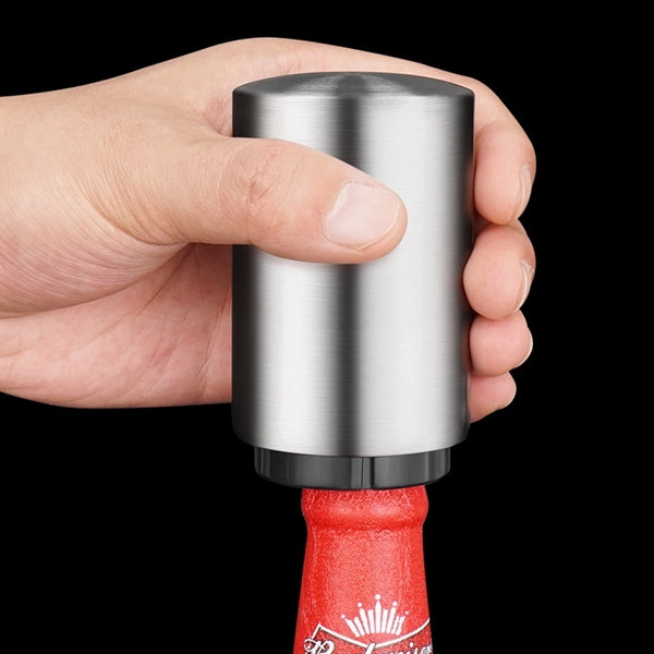 Automatic Stainless Steel Push Pop Magnetic Bottle Opener
