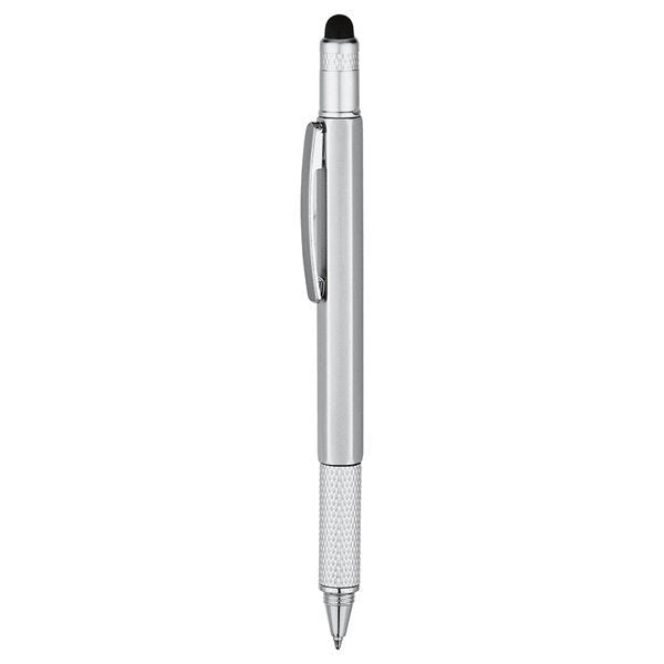 6-in-1 Stylus Twist Tool Pen- Metal barrel
