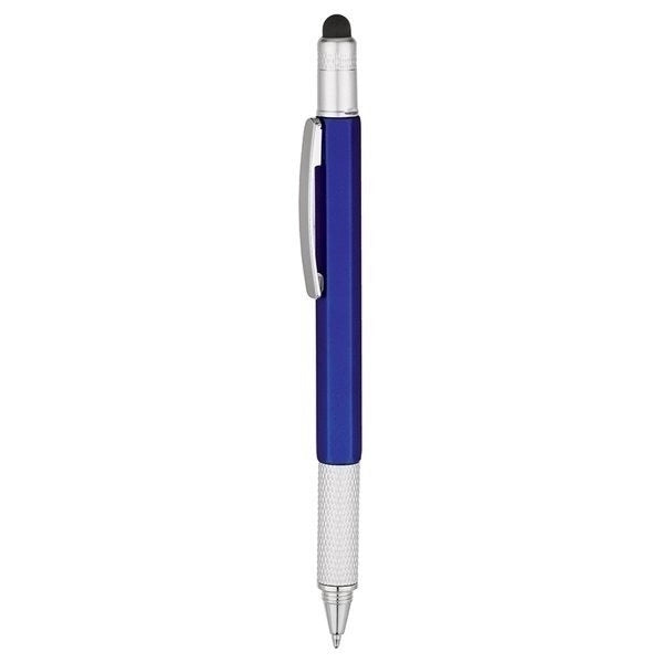 6-in-1 Stylus Twist Tool Pen- Metal barrel