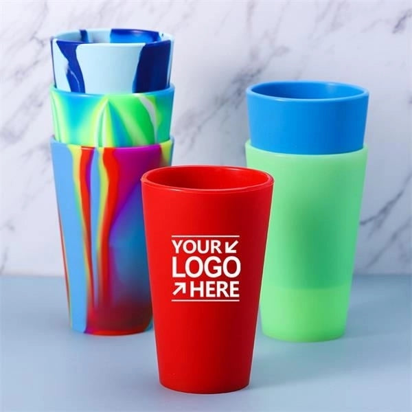 Sturdy Silicone Cup Drink Ware Glass Set