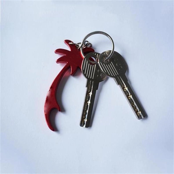 Palm Tree Bottle Opener Keychain for Summer
