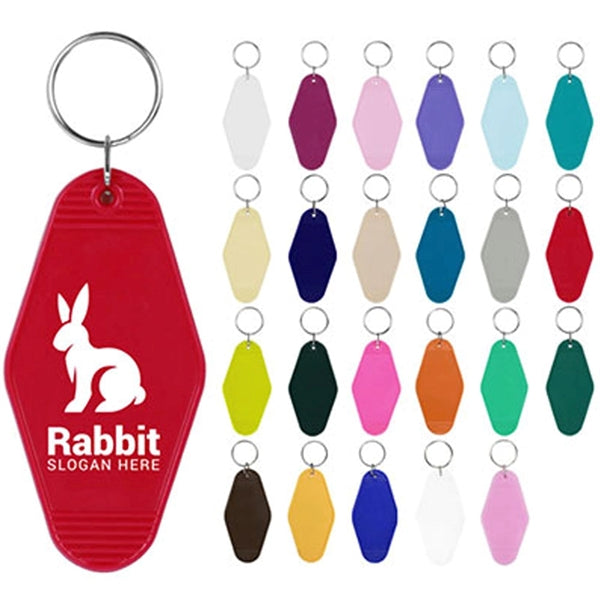 Vintage Style Motel Keychain Key Tag 3.5"