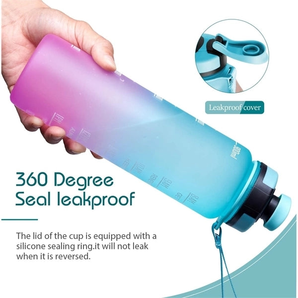 32Oz Motivational Bottle With Time Mark
