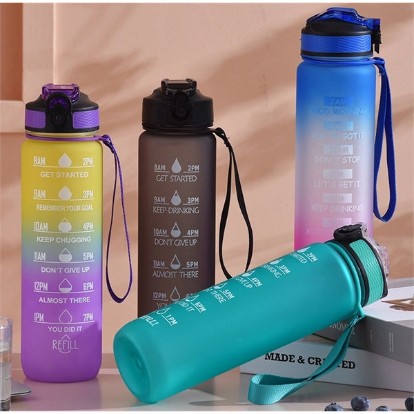 32Oz Motivational Bottle With Time Mark