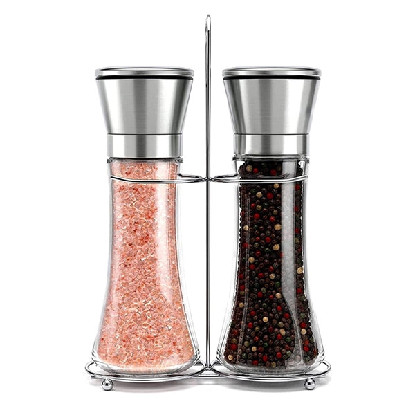 Tall Glass Pepper Mill Salt Grinder