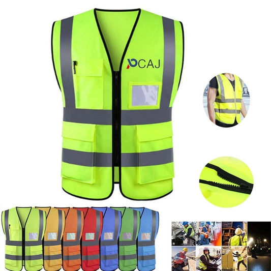 Reflective Safety Vest With Work Card Pocket