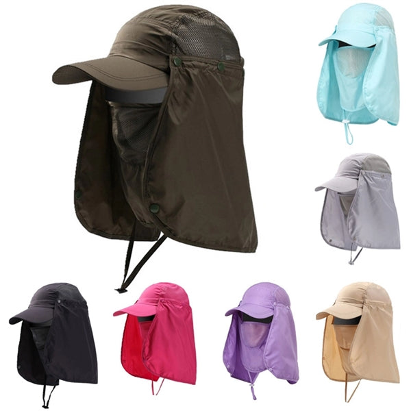 Removable Fishing Hats with Face Mask