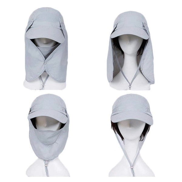 Removable Fishing Hats with Face Mask