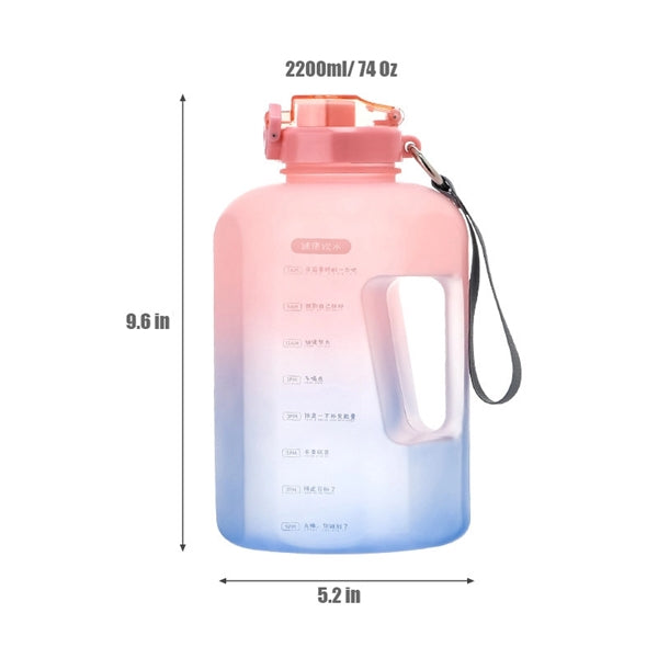 Large Capacity Water Jug With Straw For Summer 74Oz