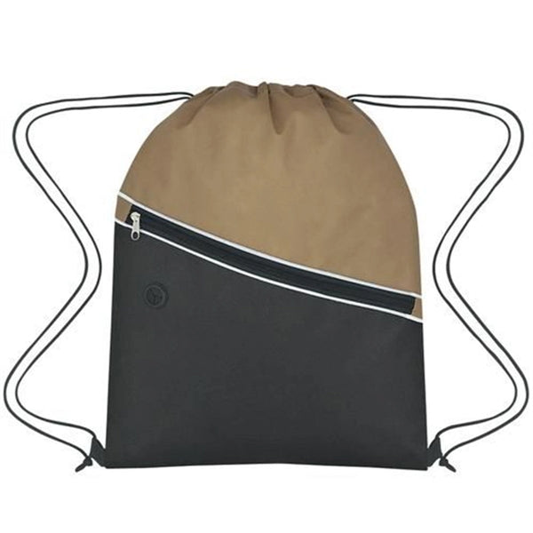 Non-Woven Two-Tone Drawstring Backpack