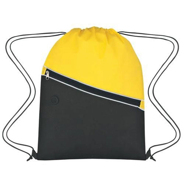 Non-Woven Two-Tone Drawstring Backpack