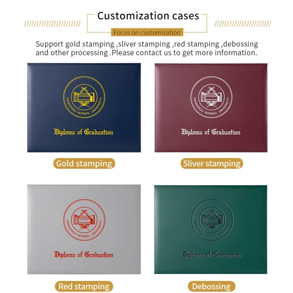 8.5 x 11 inch Customize PU Leather Certificate Holder