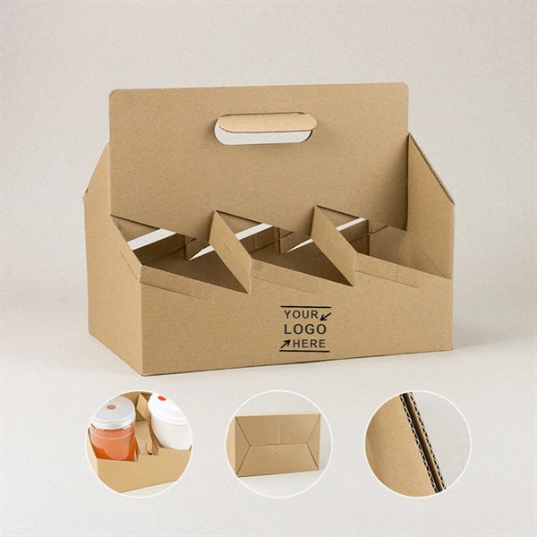6 Bottle Holder Kraft Cardboard