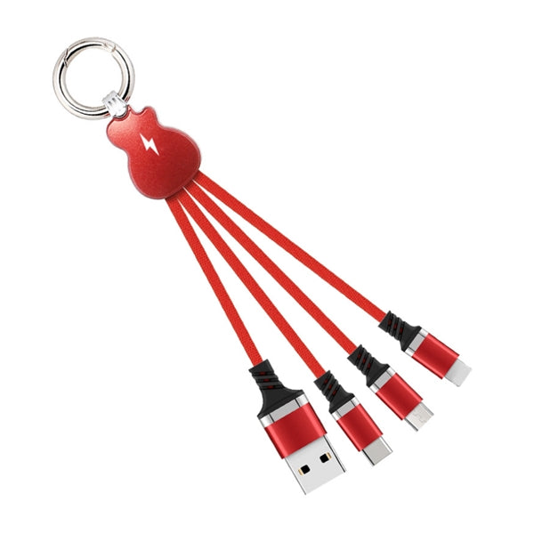 Three-in-one Illuminated Keychain Charging Cable