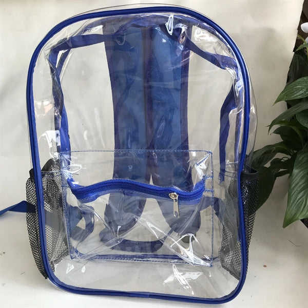 Basic Clear Vinyl Security Backpack