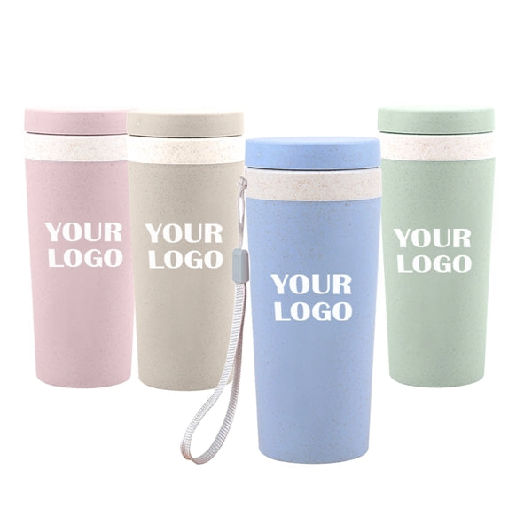 12oz Eco Wheat Straw Cup w/ Custom Logo