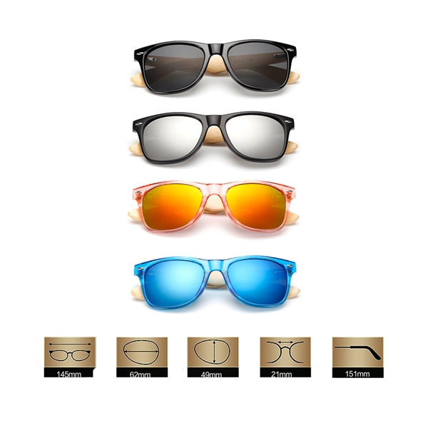 Classic Wood Temple Sunglasses