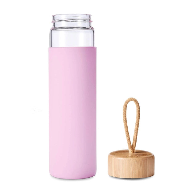 Glass Bottles with Bamboo Lid 17oz