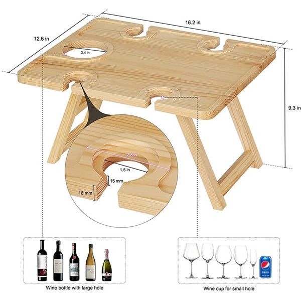Portable Wine Picnic Table