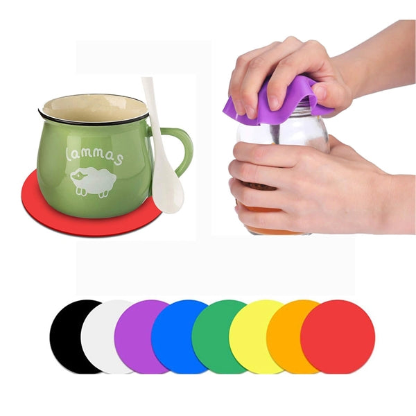 Silicone Round Kitchen Coaster Jar Opener