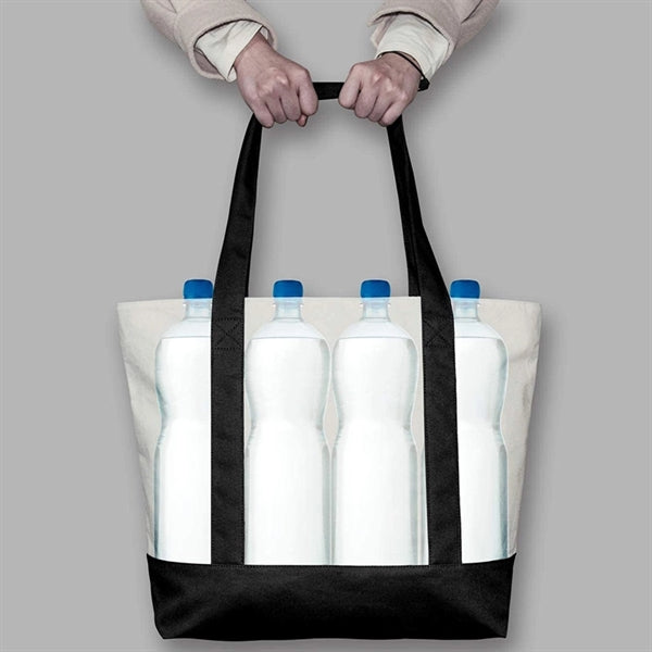 Premium Large Canvas Tote Bag with Contrast Color Base