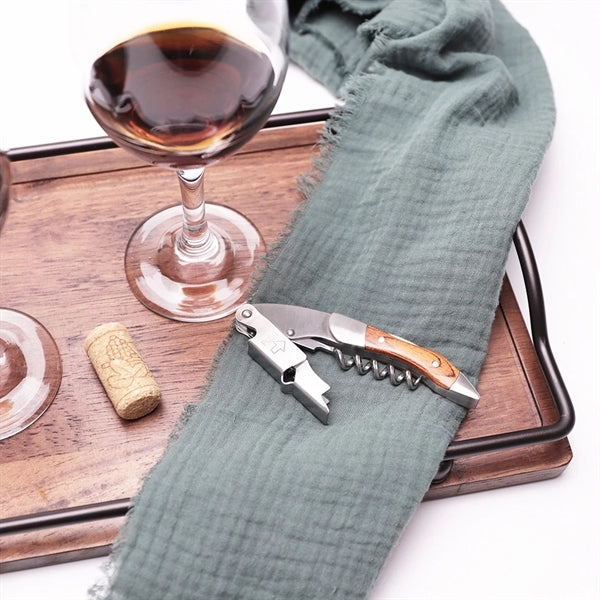 Multifunctional Wine Opener With Leather Cover