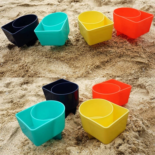2PCS Beach Cup Holder with Pocket