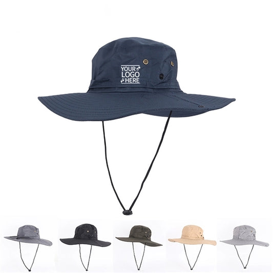 Outdoor Waterproof Sun Protection Boonie Hat with Chin Cord