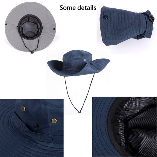 Outdoor Waterproof Sun Protection Boonie Hat with Chin Cord