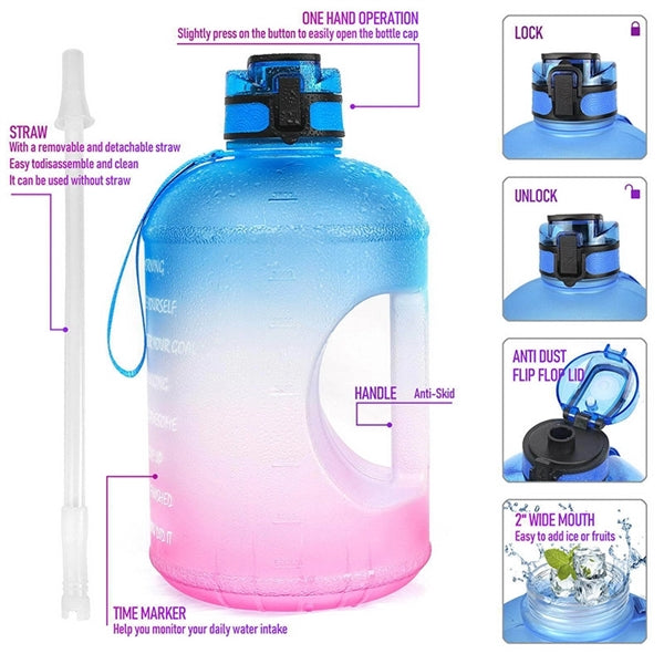 Water Bottle With Straw