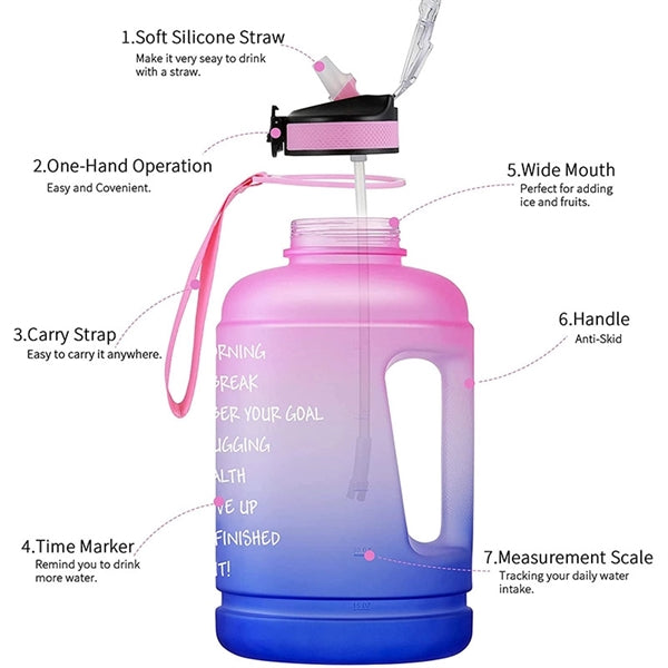 Water Bottle With Straw
