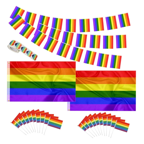 Rainbow Flags with Pride Banner String Bunting