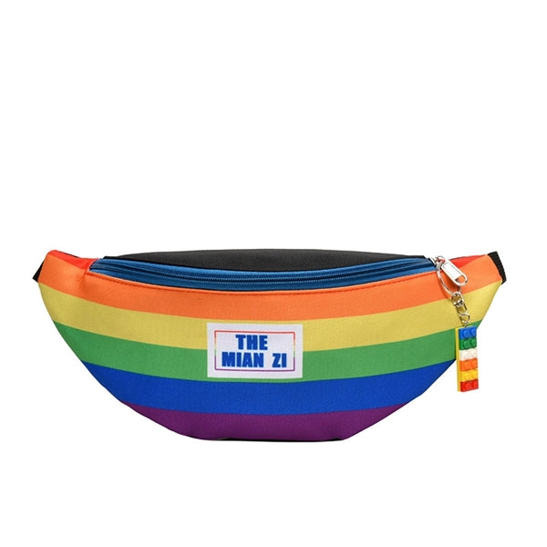 Rainbow Fanny Pack Cute Waist Bag for Festival Rave Hiking