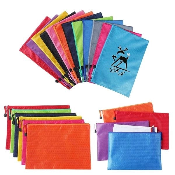 Waterproof Zipper Pen Pencil File Document Bag Pouch