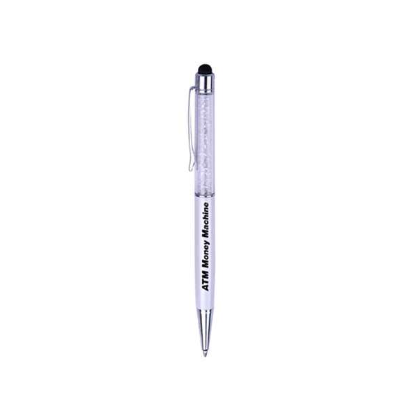Gem Stone Ballpoint Pen With Stylus