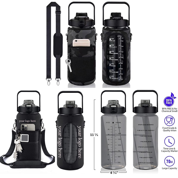 Water Bottle With Sleeve 67 OZ (2L)